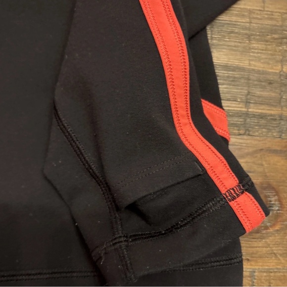 Lululemon Black Zip-Up Athletic Jacket Red Piping - Picture 4 of 9